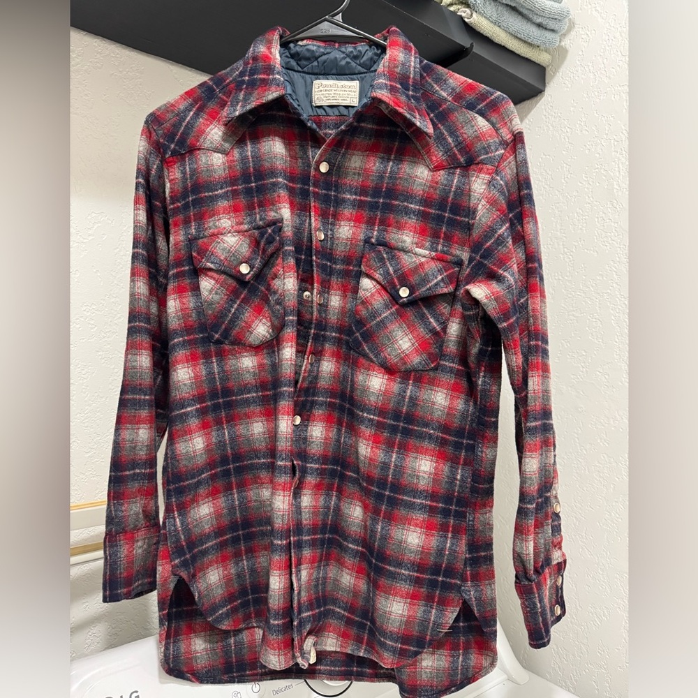 Vintage Pendleton Flannel Shirt - Red and Blue